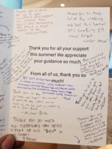 A thank you card Scott received from his Cisco interns.