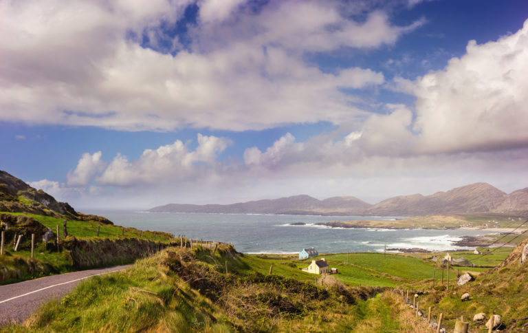 Panoramic landscape in Beara Peninsula. County Cork, Ireland.