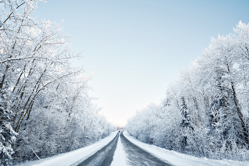 snowy road