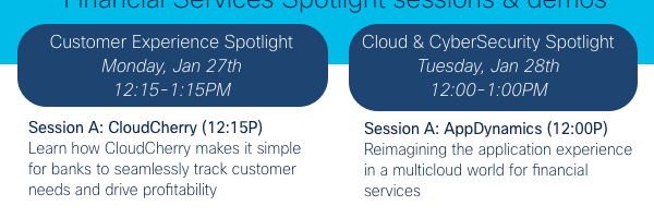 Cisco Financial Services in Barcelona Sessions and Demos