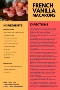 A recipe for Ileana's French Vanilla Macarons.