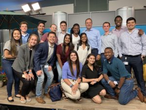 Cisco interns and CEO Chuck Robbins.