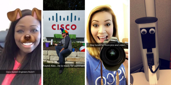 Snapchat examples from wearecisco