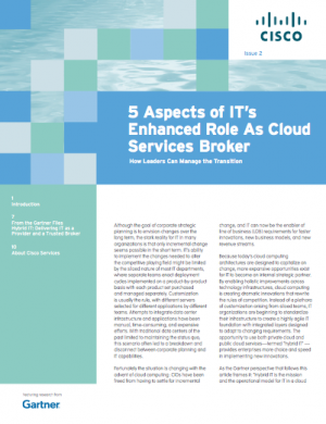 How can leaders manage the transition to a cloud services broker? Check out the new Gartner newsletter to learn more.    