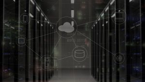 Cloud icon in data center