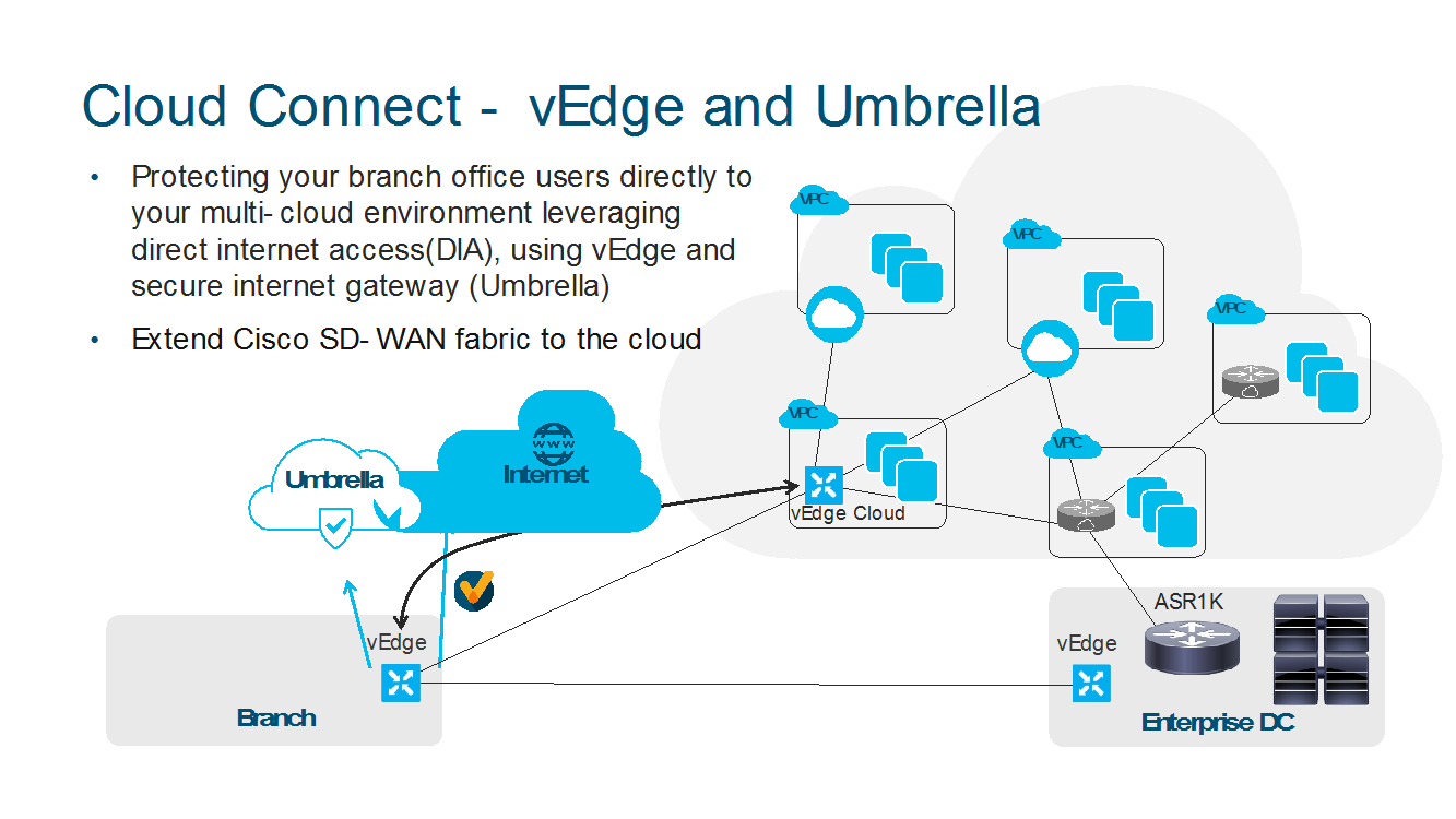 Cloud Connect vEdge and Umnbrella