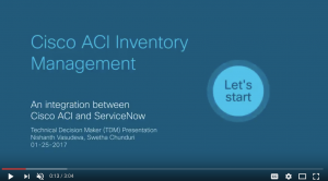 Cisco ACI and Servicenow