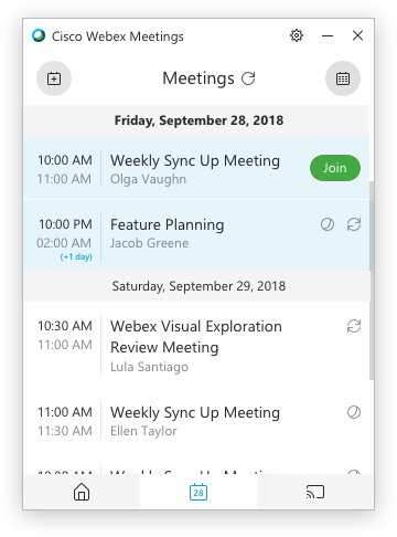 app meeting list