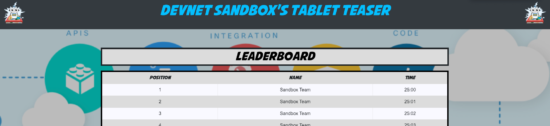 DevNet Sandbox Tablet Teaser Challenge