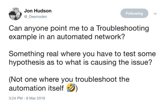 Jon Hudson Twitter Question