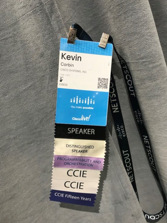 Kevin Corbin CCIE badge