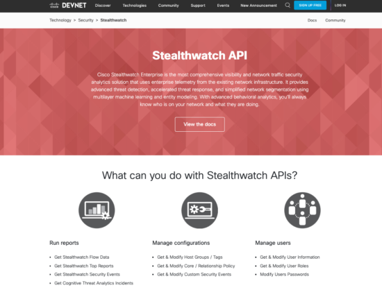 Stealthwatch on DevNet