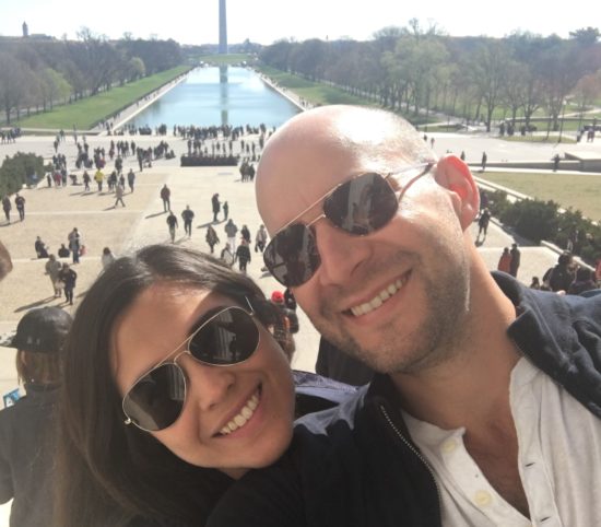 Gergely and his wife Alexandra in Washington, D.C.