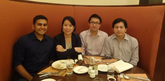 Shalveen smiling with friends in Macau with friends from the Cisco Hong Kong office.