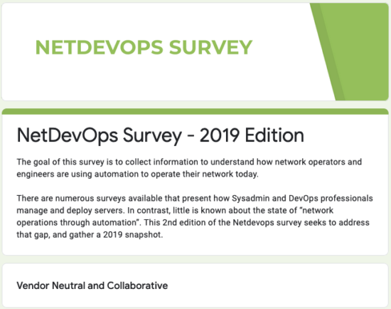 NetDevOps Survey