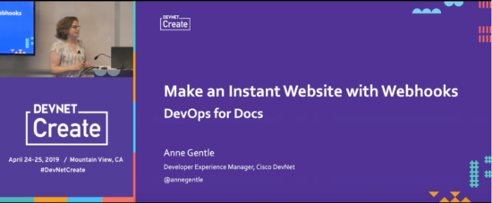 Anne Gentle DevNet Create