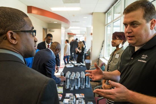 On 4 Cisco campuses, veterans learned about Cisco's efforts to find meaningful in the technology field