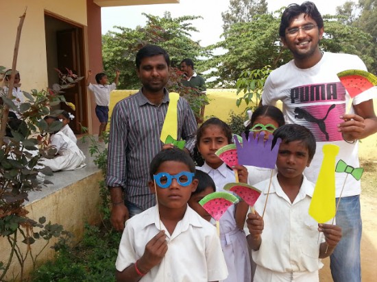 Volunteers lead and arts-and-crafts camp