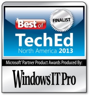 The Best of TechEd 2013 awards recognize companies that offer innovative products to the industry. The judging panel reviewed more than 300 products and services submitted for the contest and chose 33 finalists to be interviewed at the Microsoft TechEd North America 2013 IT Pro conference in New Orleans, Louisiana. Winners will be determined at the show by judges and an attendee choice competition (attendees can vote online here) and then announced on the show floor on June 5th, 2013. Winners will also be published online at http://www.windowsitpro.com and http://northamerica.msteched.com. 