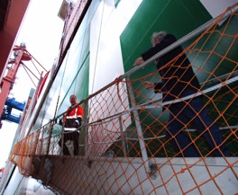 Boarding Largest Ship in Hamburg