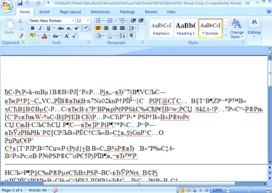 Example of Malicious Word Document