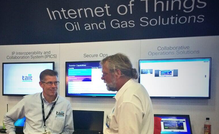 Shawn Birch in the Cisco ENTELEC booth