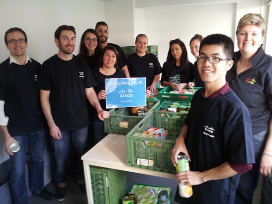 Cisco volunteers sorted 15 tons of donated products for the “Libre-Service Social” 