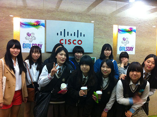 Students from Yangyong Digital High School visited the Cisco office in Seoul, South Korea as part of International Girls in ICT Day