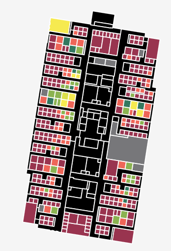 Occupancy utilization heat map of a building