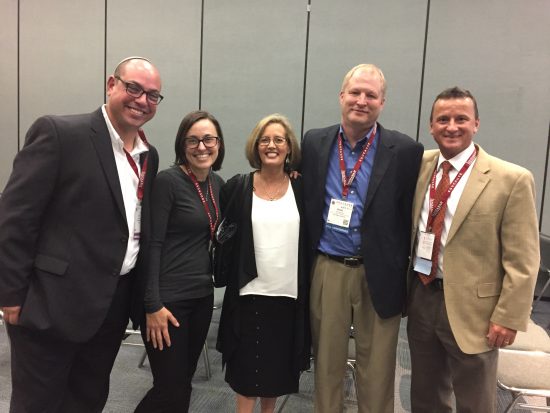 From L to R: Dov Friedman, CirQlive; Tracy Atkins, GSU; me; Kevin Reeve, USU; and Shane Milam, Mercer. 