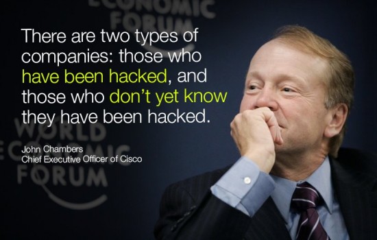 WEF graphic - John Chambers on Security 2014