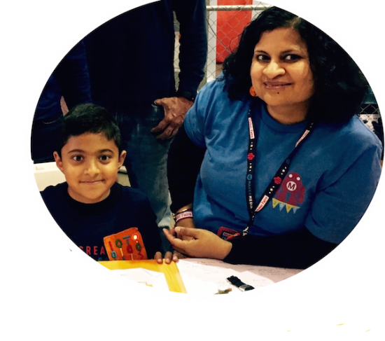 Shubha and Omkar together at Maker Faire.