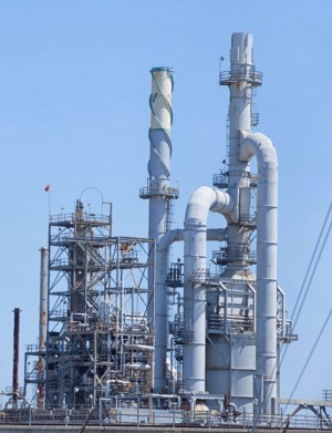 Refinery factory at the Port of Los Angeles, California, USA