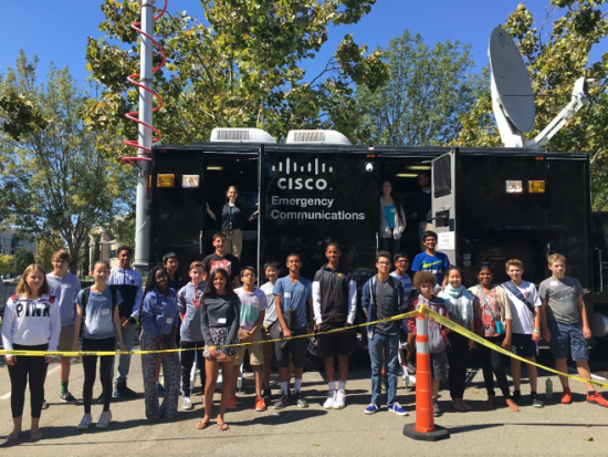 Students in San Jose took tours of the NERV truck to learn first-hand how Cisco’s TacOps teams respond in time of crisis during last week’s CyberCamp. 