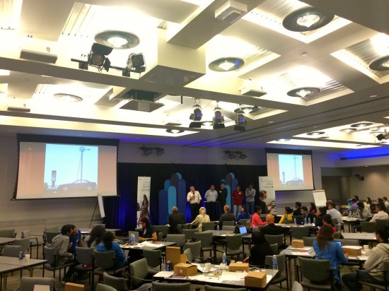 Students from SJSU pitch their ideas to judges during the final round of competition