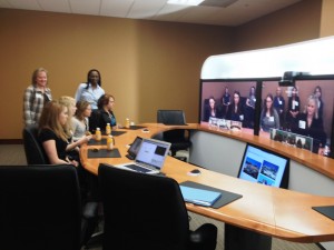 Cisco offices in Texas and Kansas in the United States and in Toronto, Canada, connect visiting school girls via Cisco TelePresence technology for Girls In ICT Day. 