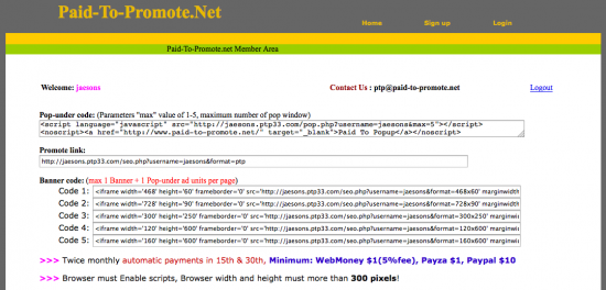 Paid-To-Promote.Net Code