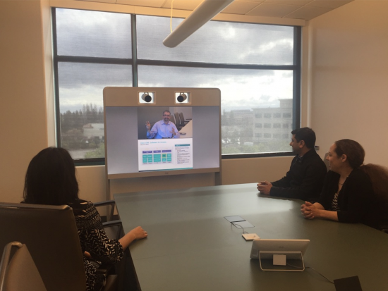 Cisco employees in Building 18 working smarter with Workspace Productivity