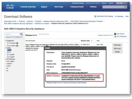 SHA512 CHECKSUM CISCO ASA SOFTWARE EXAMPLE