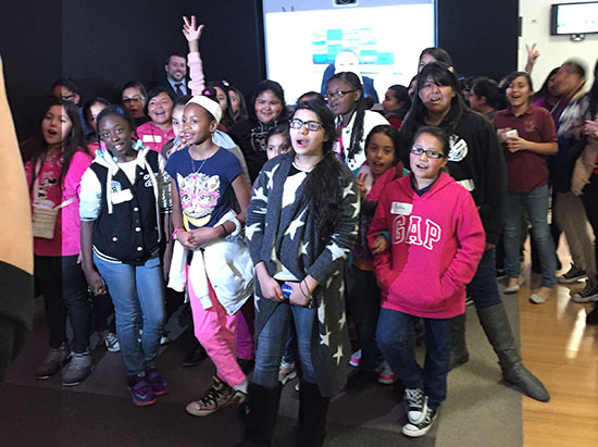 TechBridge girls toured the Cisco Executive Briefing Center