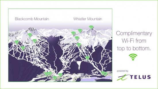 Telus Mountain WiFi at Whistler Blackcomb - Source: http://www.whistlerblackcomb.com/mountain-info/at-your-fingertips