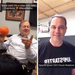 John Chambers and Chuck Robbins on Snapchat