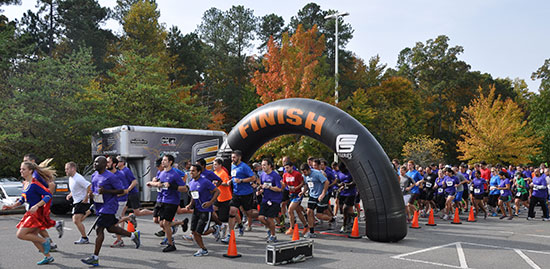 Close to 300 Cisco employees launched the 2013 Global Hunger Relief Campaign with a 5K to benefit the Food Bank of Central and Eastern North Carolina. 