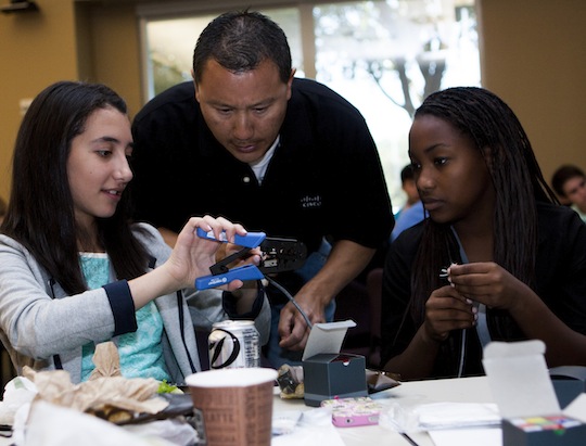 STEM mentoring at Cisco's Richardson, Texas campus