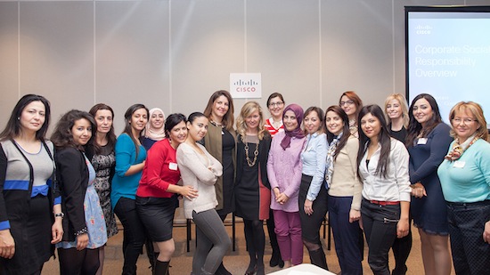 Cisco welcomed 17 Tunisian women from the Women's Initiative Fellowship of the George W. Bush Presidential Center to discuss careers in technology and how technology can be used for social good.