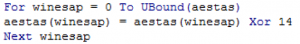 Figure 6.0: XOR decoding/de-obfuscation loop