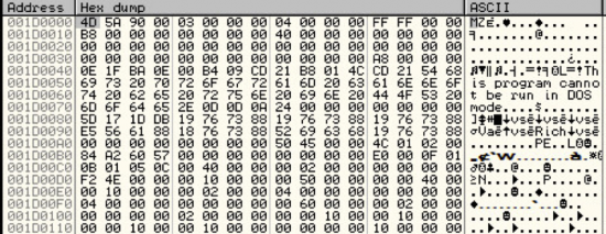 9.0: First MZ from WriteProcessMemory lpBuffer argument