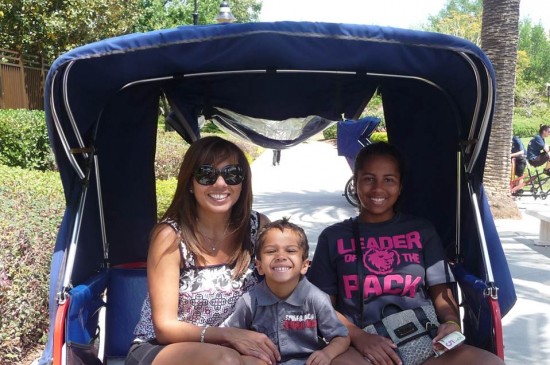 Ileana Rivera enjoying a bike ride with her children. 