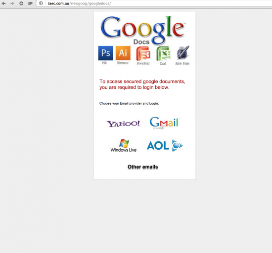  Slightly improved Google Docs attack around end of 2013