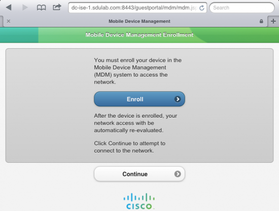 Figure 1: ISE integration with Mobile Device Management